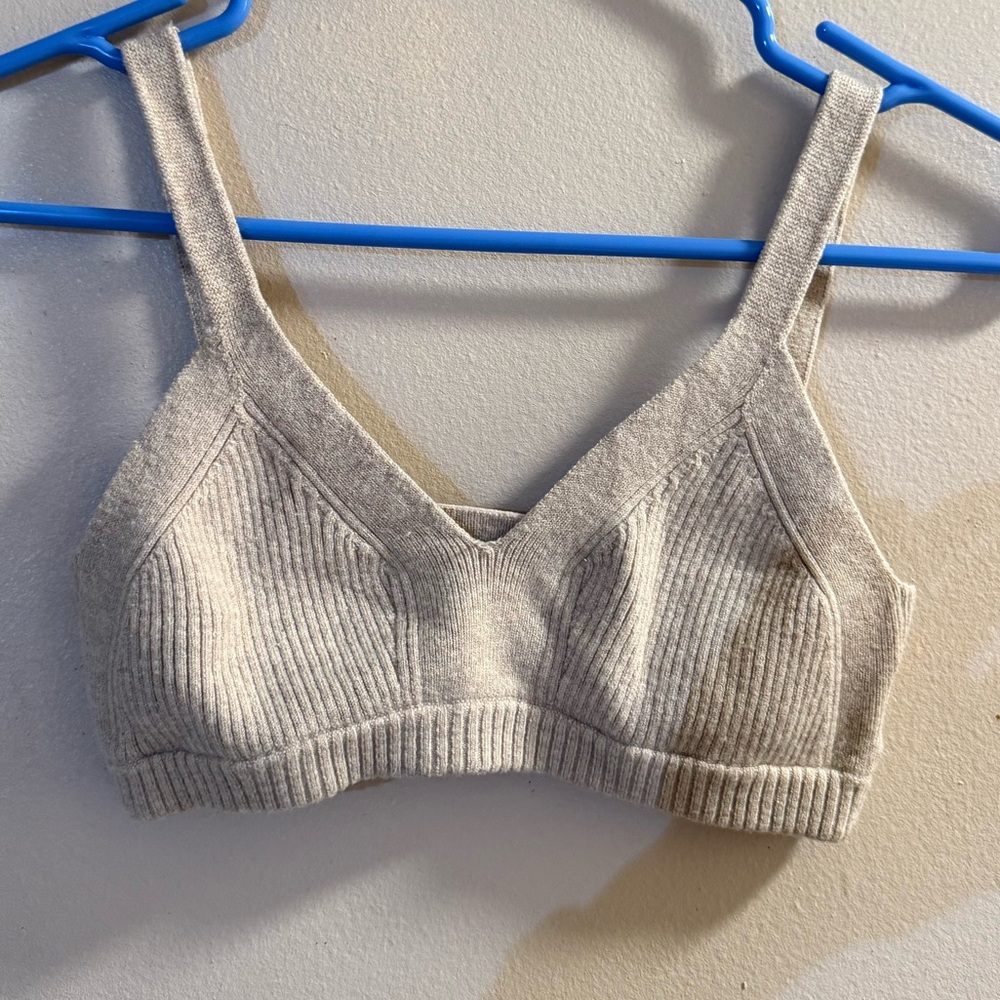 Beige Ribbed Bralette - Picture 3 of 3